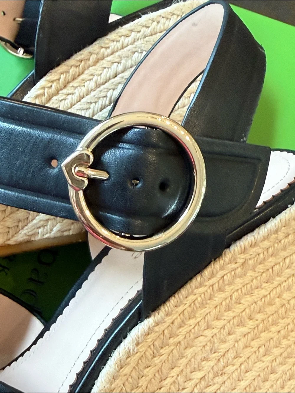 KATE SPADE: Della Wedge; Black, 7.5